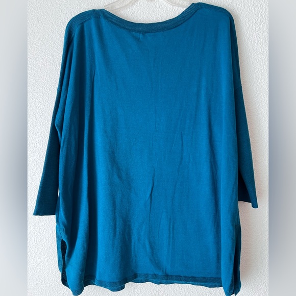 LILLY Pullitzer Cobo Sweater Size M Inky Tidal teal color - Picture 8 of 11
